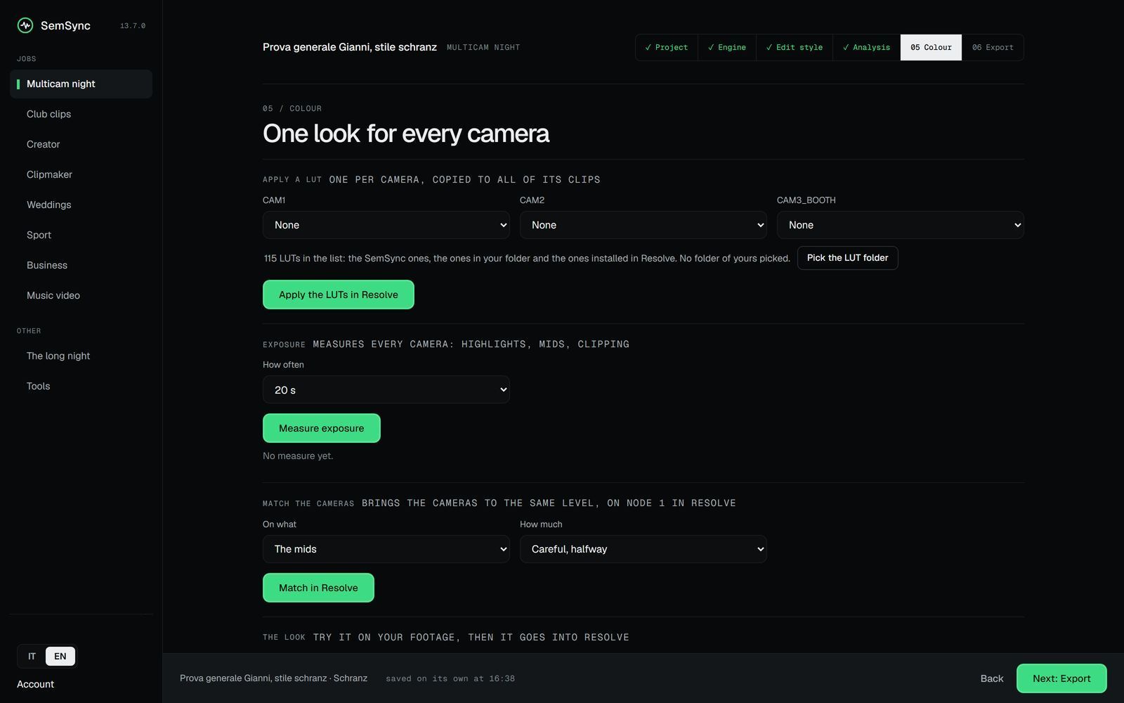 SemSync, colour: one look for every camera